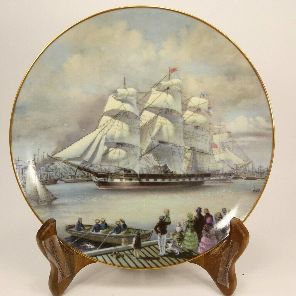 MARCOPOLO Great Clipper Ships Plate Collection 1981 Franklin Porcelain UHH&S